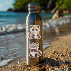 10/50pcs Cute Cartoon Raccoon Personalized Graffiti Waterproof Sticker Animal Diy Mug Mobile Phone Trend Decal Decal Wholesale (Online Order Only)