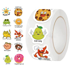 500pcs Cute Reward Stickers Roll Encourage Sticker for Kids Motivational Star Decals for School Teacher Student Stationery (ONLINE ORDER ONLY)