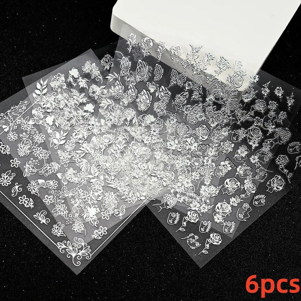 6 Sheets Moon/Star Nail Art Sticker Adhesive Gold Color Sticker Sheets Universal Constellation Shapes Sticker Art Decoration (ONLINE ORDER ONLY)