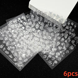 6 Sheets Moon/Star Nail Art Sticker Adhesive Gold Color Sticker Sheets Universal Constellation Shapes Sticker Art Decoration (ONLINE ORDER ONLY)