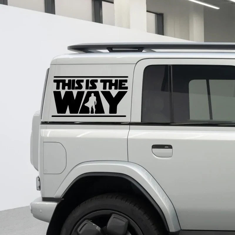 "THIS IS THE WAY"Stickers,Elevate Your Car's Look with this Creative Fun Car Sticker! (ONLINE ORDER ONLY)