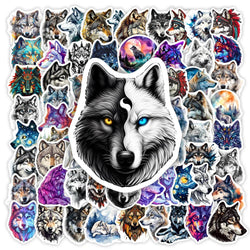 Aesthetic Wolf Art Stickers DIY Gift Toys Waterproof Decal for Scrapbook Diary Junk Journals Laptop Luggage Bottles  Decorative (ONLINE ORDER ONLY)