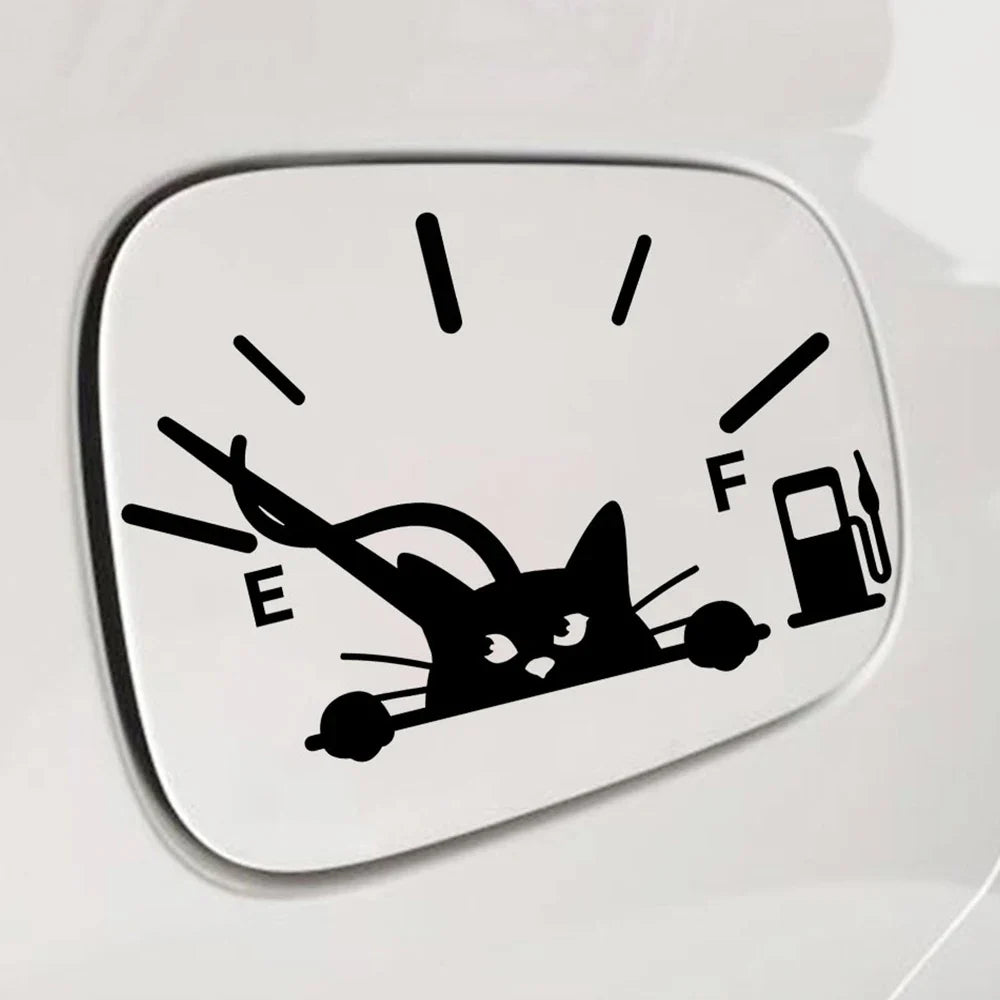Peeping Cat Full Gas Gauge Sticker for Car Fuel Tank Cap Door Decoration Automotive Supplies Outdoor Stickers Pvc Vinyl Decals (ONLINE ORDER ONLY)