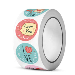 100-500pcs  New Cartoon I LOVE YOU Love Valentine Day Sticker Wedding Gift Packaging Labels Love Scrapbooking Diy Label Stickers (ONLINE ORDER ONLY)