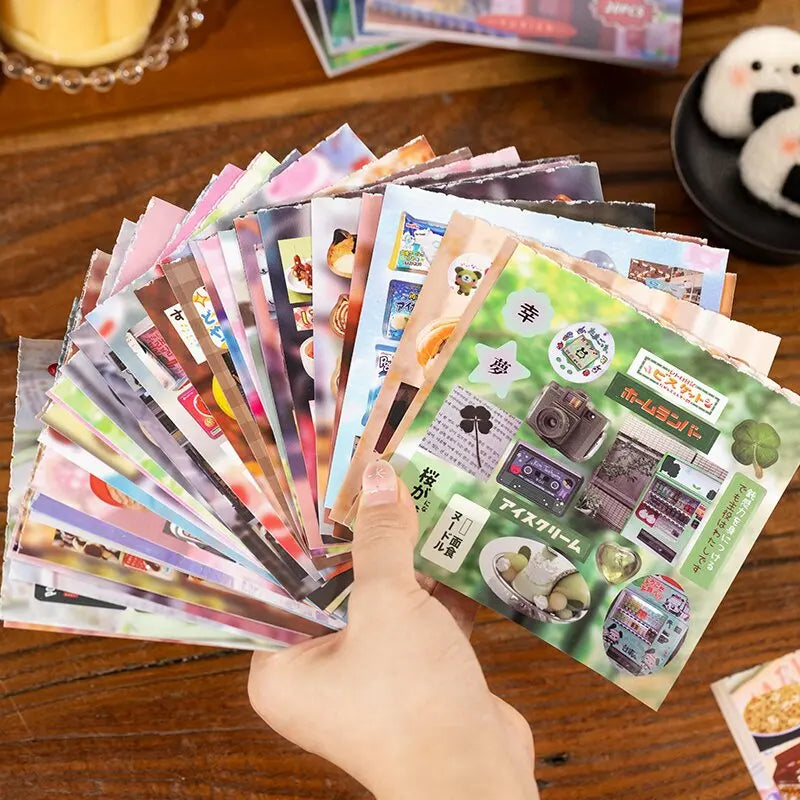 20 Sheets Retro Cut Film Sticker Book Dream Echo Series Y2K Sticker Journal Handbook Scrapbooking Kawaii Decoration Sticker Gift (ONLINE ORDER ONLY)