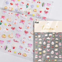 Romantic Lily of The Valley Candle Holder Wreath Bowknot Butterfly Dreamy Adhesive Nail Art Decorations Stickers Manicure Decals (Online Order Only)