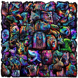 10/50pcs Cool Dark Colorful Animals Stickers Aesthetic Art Decals DIY Laptop Luggage Skateboard Graffiti Decals Sticker Toys (ONLINE ORDER ONLY)