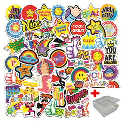 50pcs Kids' Graffiti Stickers for Helmet, Wall, DIY Decoration with Storage Box (ONLINE ORDER ONLY)