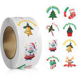 100-500pcs Cartoon Merry Christmas Sticker Santa Claus Tree Paper Label New Year Cute Snowman Stationery Stickers For Kids Gift (ONLINE ORDER ONLY)