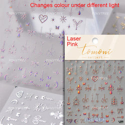 Gold Stamped Silver Totems Geometric Patterns Figure 5D Self Adhesive Nail Art Stickers Stars Bohemia Manicure Decals Wholesale (Online Order Only)