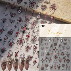 Cat Eye Shiny Blue Purple Spider Cross Love Heart Star Snake Web Jelly Thrilling Nail Art Stickers Manicure Decals Halloween (ONLINE ORDER ONLY)