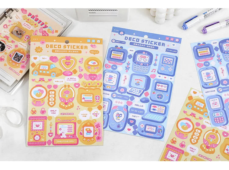 Cute Sweet attack series Stickers Text Dialog Idol Card DIY Material Scrapbooking Decorative Sticker Personalized Stationery (ONLINE ORDER ONLY)