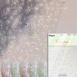 Charm Pink Yellow Flower Petal Stamen Stamen Peony Self Adhesive Nail Art Decorations Stickers Shiny Rhinestone Manicure Decals (ONLINE ORDER ONLY)