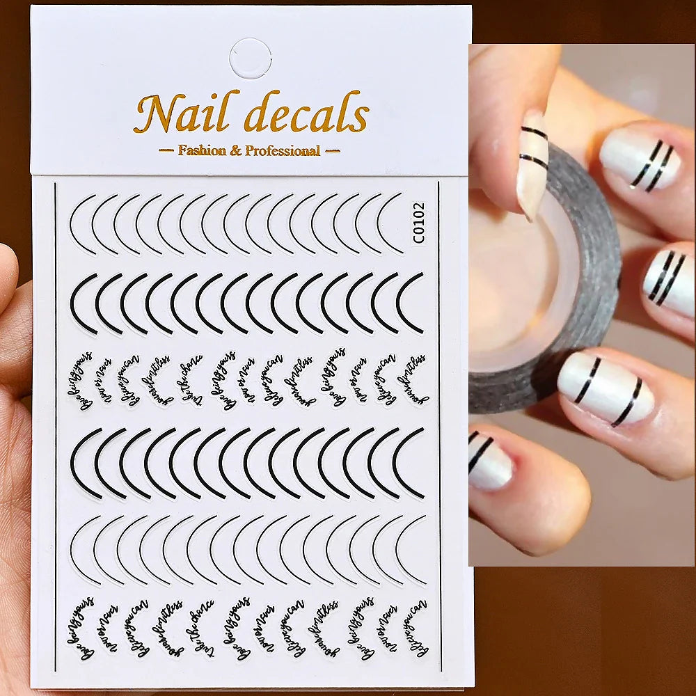 1PC Heart Love Design 3D Nail Art Sticker English Letter Self-Adhesive Slider Valentine's Day DIY Manicure Tips Accessories Tool (ONLINE ORDER ONLY)