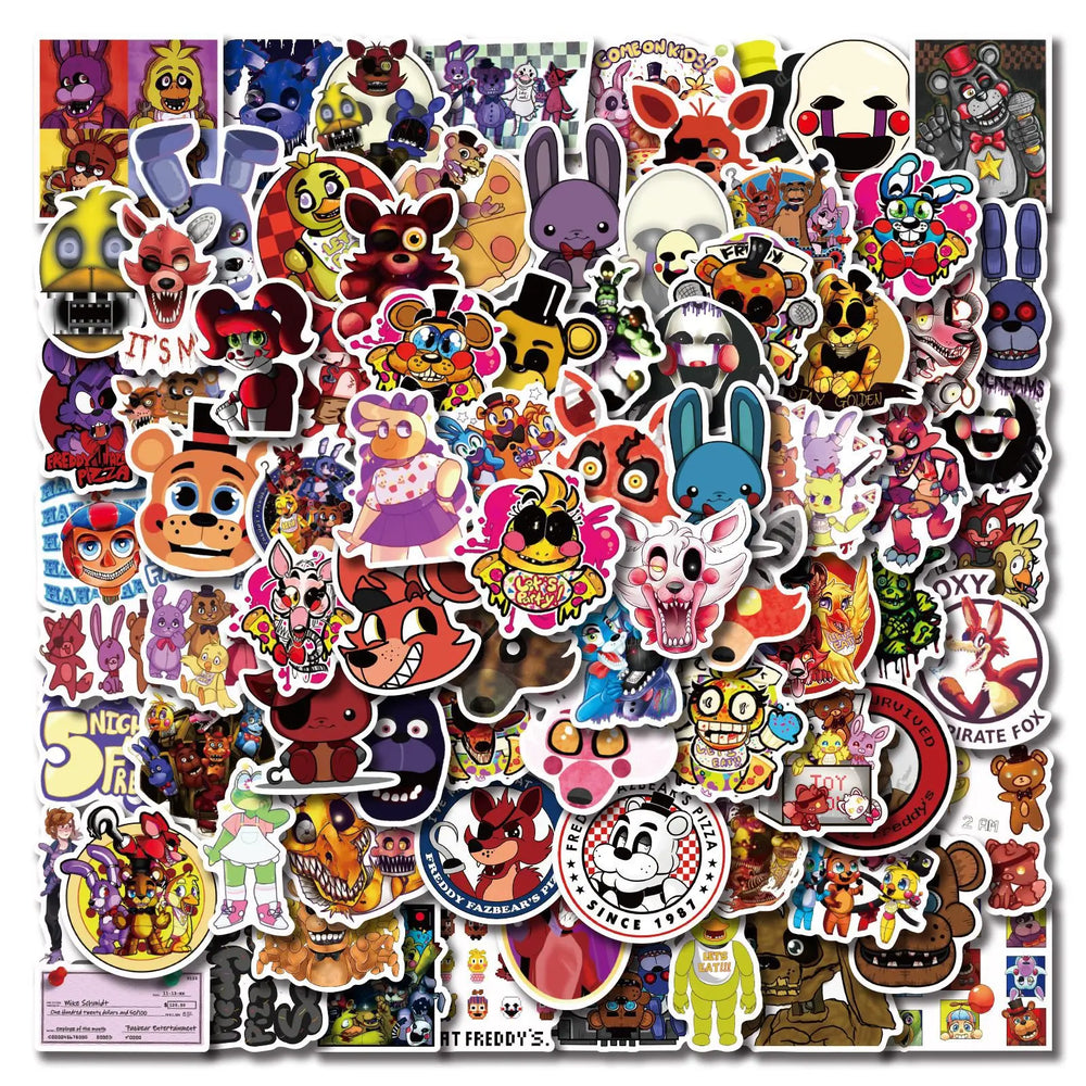 50/100PCS Game Stickers Freddy Bear Fazbear for Car Laptop Luggage Phone Decal Waterproof Sticker Toys Gifts (ONLINE ORDER ONLY)