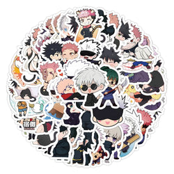 10/30/60pcs Jujutsu Kaisen Anime Stickers Cute Satoru Gojo Itadori Yuji Cartoon Sticker Phone Laptop Diary Kawaii Graffiti Decal (ONLINE ORDER ONLY)