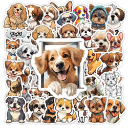 Cute Puppy Dogs Kawaii Pet Stickers Cartoon Animals Gift for DIY Laptop Phone Mug Luggage Scrapbook Kids Decoration Waterproof (ONLINE ORDER ONLY)