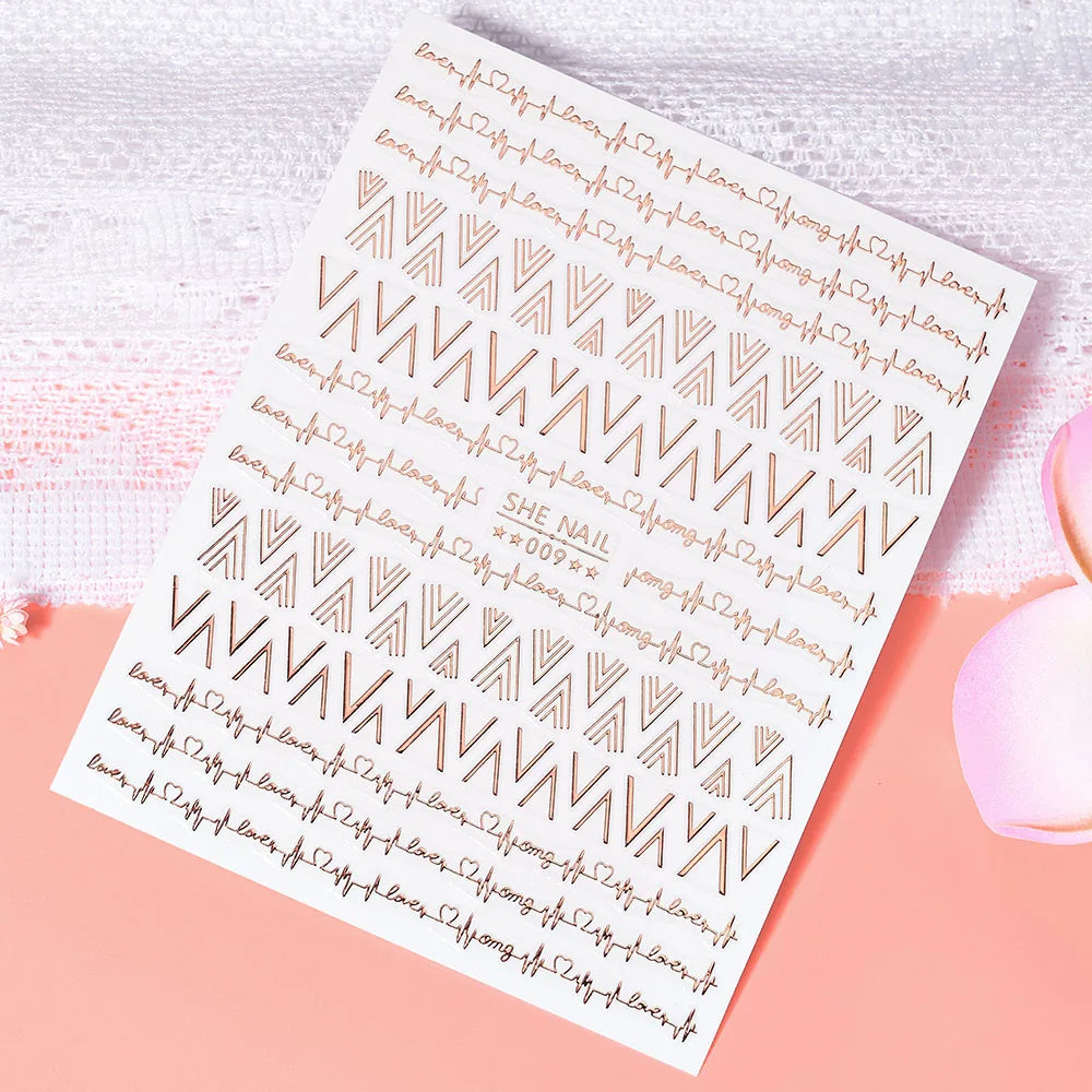1PC Heart Love Design 3D Nail Art Sticker English Letter Self-Adhesive Slider Valentine's Day DIY Manicure Tips Accessories Tool (ONLINE ORDER ONLY)