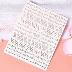 1PC Heart Love Design 3D Nail Art Sticker English Letter Self-Adhesive Slider Valentine's Day DIY Manicure Tips Accessories Tool (ONLINE ORDER ONLY)