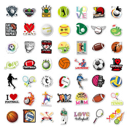 10/30/50/100PCS Ball Sports Sticker Basketball Soccer Waterproof Graffiti DIY Case Cute Laptop Skin Kawaii Packaging Aesthetic (ONLINE ORDER ONLY)