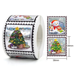 50-300pcs Holographic Stickers Merry Christmas Stickers Seal Labels For DIY Gift Baking Package Envelope Stationery Decor (ONLINE ORDER ONLY)