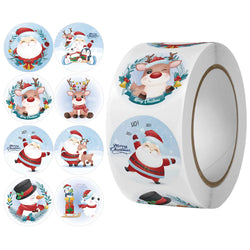 100-500pcs Christmas Gift Box Stickers Package Santa Baking Seal Sticker Handmade Letter Envelope Sealing Labels Decoration (ONLINE ORDER ONLY)