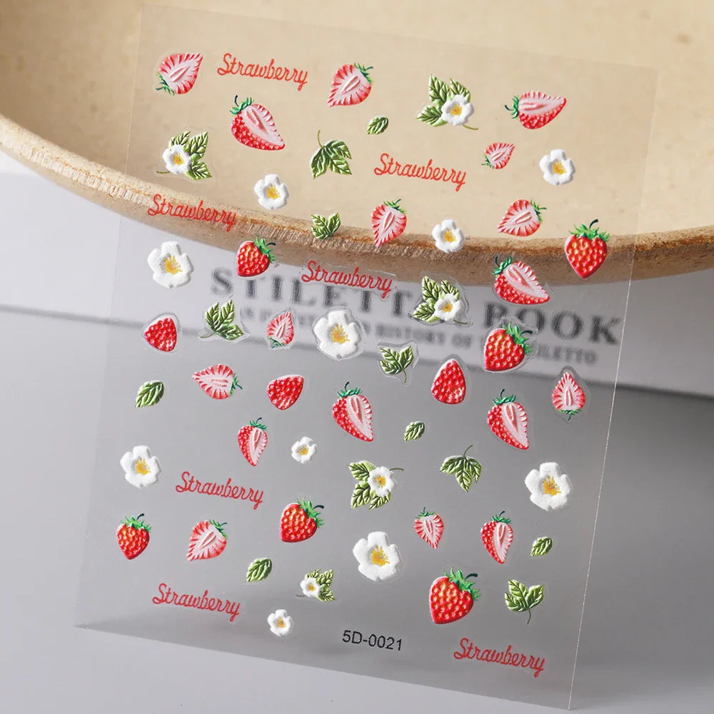 1Sheet Valentine's Day Decals 5D Nail Art Stickers Heart Self-Adhesive Slider Love Letters DIY Manicure Accessories "Dopamine" % (ONLINE ORDER ONLY)