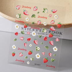 1pc 5D Flower Design Nail Art Stickers Colorful Flowers Nail Art Decals For DIY & Nail Salons Self-Adhesive Nail Art Supplies *^ (ONLINE ORDER ONLY)