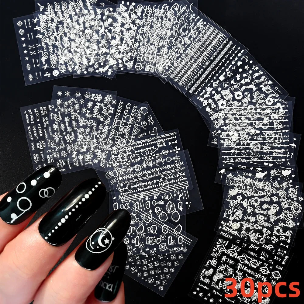 30pcs 3D Daisy Design Nail Art Sticker Set Acrylic Sanding Colorful Floral Decals Self-Adhesive Nail Art Supplies DIY Manicure * (ONLINE ORDER ONLY)