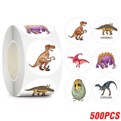 100-500PCS Children's Cartoon Stickers Little Dinosaur Pattern Kids Stationery Supplies School Teacher Supplies Reward Stickers (Online Order Only)