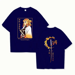 Rengoku Kyoujurou Printed Tee Shirt Demon Slayer (ONLINE ORDER ONLY)