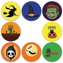 100-500pcs Halloween Stickers 1inch Self Adhesive Label Paper Candy Bags Stickers Package Seal Gift Packaging Sealing Crafts (Online Order Only)