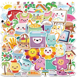 50pcs Cute Cartoon Anime Kids Stickers For Laptop Water Botlle Luggage Notebook Waterproof Graffiti Vinyl Decals (Online Order Only)
