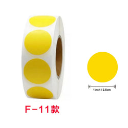 500/1000pcs/ roll Color Dot Stickers Removable 1.3cm Chroma Label for Inventory Organize,File Classification Stationery Sticker (Online Order Only)