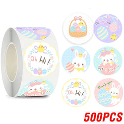 100-500pcs Cute Animal Encourage Sticker Kawaii Children Reward Stickers Creative School Supplies 2.5cm Circle Kids Toy Stickers (ONLINE ORDER ONLY)