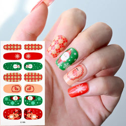 14Tips Solid Color Stickers Nail Art Supplies European & American Simple Decals Oil Film Decals Press on Nails Stickers Designer (ONLINE ORDER ONLY)