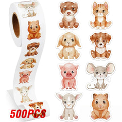 100-500pcs Animals Reward Stickers for Kids Children Kindergarten School Encouragement Students Games Toy Stationery Sticker (Online Order Only)