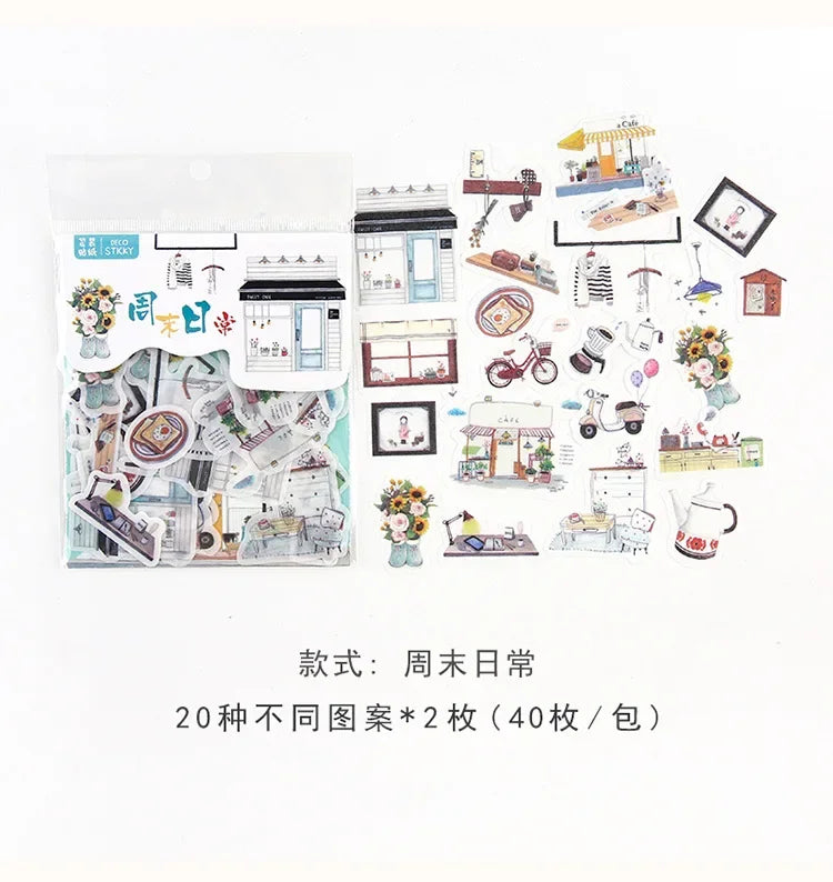 40 Pcs Kawaii Flower Memo Stickers Pack for Planners & Scrapbooking (Online Order Only)