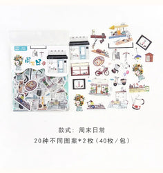 40 Pcs Kawaii Flower Memo Stickers Pack for Planners & Scrapbooking (Online Order Only)