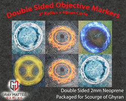 Double Sided Neoprene 7.57" Objective Markers - Scourge of Aqshy