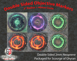 Double Sided Neoprene 7.57" Objective Markers - Scourge of Aqshy