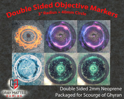Double Sided Neoprene 7.57" Objective Markers - Scourge of Aqshy