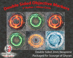 Double Sided Neoprene 7.57" Objective Markers - Scourge of Aqshy