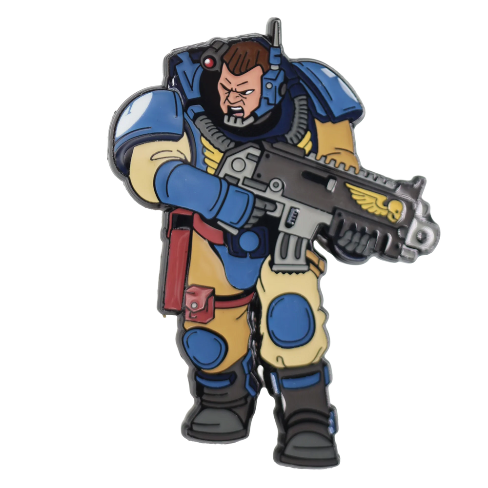 Foam Brain Mystery Loot: 40K Enamel Pins - Ultramarines vs Tyranids