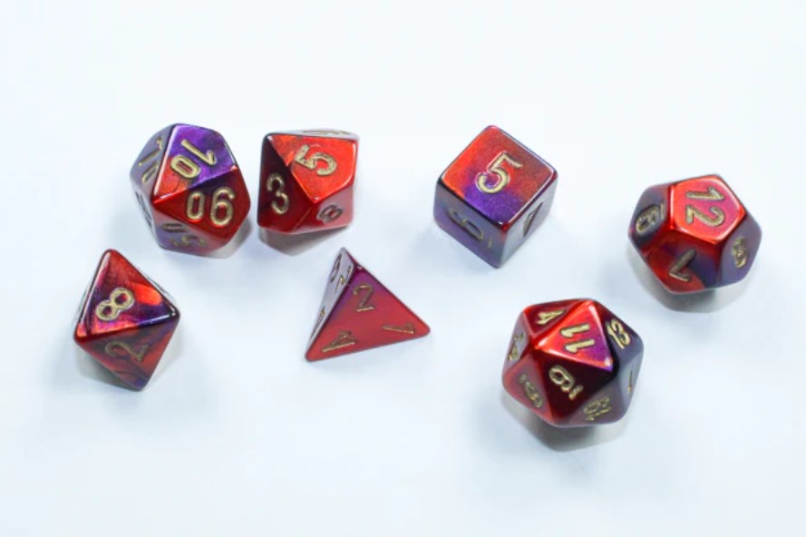 Chessex: Mini Polyhedral Dice set - Gemini (Online Order Only)