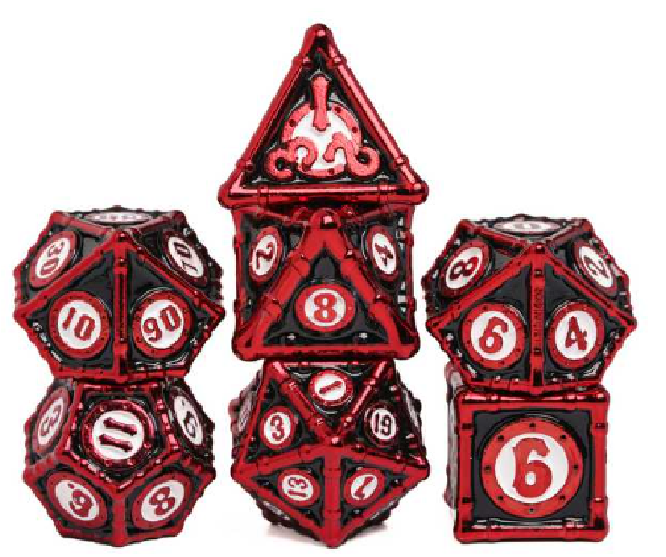Metal Bamboo Themed 7 Piece Dice Set (Online Order Only)