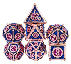 Metal Bamboo Themed 7 Piece Dice Set (Online Order Only)