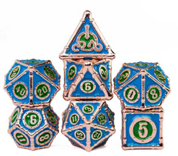 Metal Bamboo Themed 7 Piece Dice Set (Online Order Only)