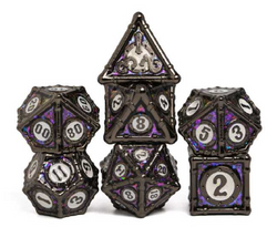 Metal Bamboo Themed 7 Piece Dice Set (Online Order Only)