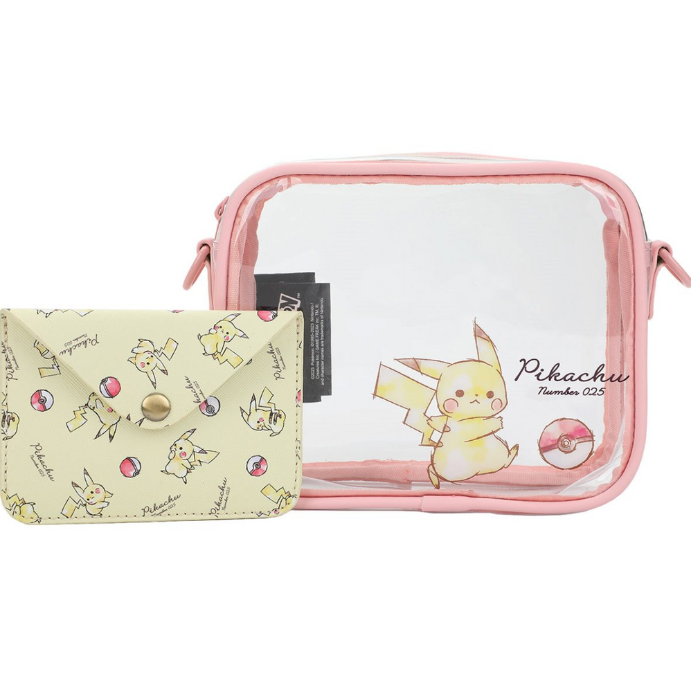 Pokémon Pikachu Number 025 Clear Crossbody Bag and Wallet (ONLINE ORDER ONLY)